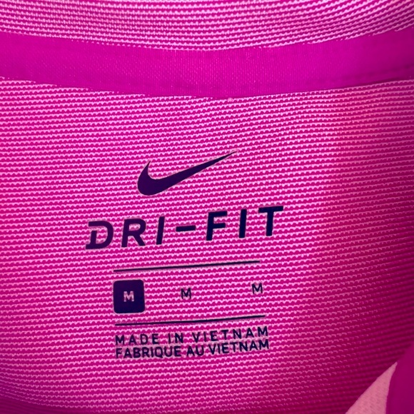 NIKE MEN Dry-Fit Victory Polo Shirt Sport Golf Business Casual Pink White Men M - Picture 3 of 16